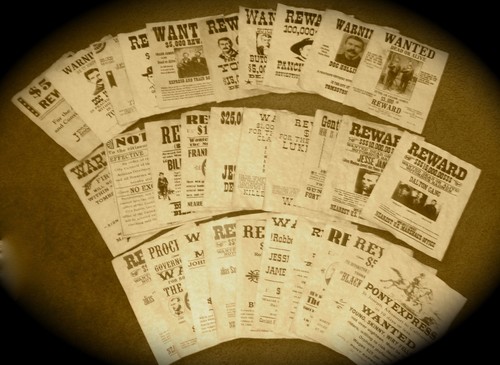 Old west outlaws wanted - west,