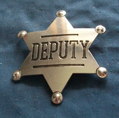 Deputy badge silver colour - ,
