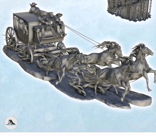 28mm full wild west stagecoach - 28mm,