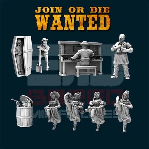 54mm wild west figures - 54mm,